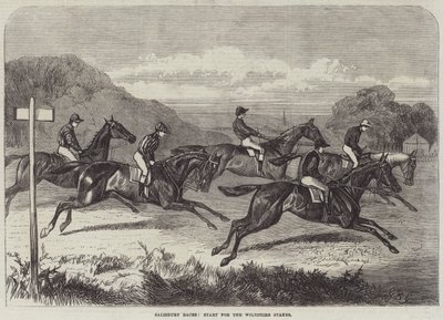 Salisbury Races, Start for the Wiltshire Stakes by George Bouverie Goddard